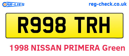 R998TRH are the vehicle registration plates.
