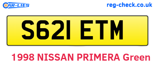 S621ETM are the vehicle registration plates.
