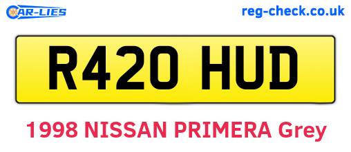 R420HUD are the vehicle registration plates.