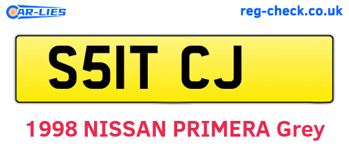 S51TCJ are the vehicle registration plates.