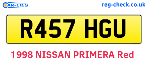 R457HGU are the vehicle registration plates.