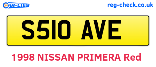 S510AVE are the vehicle registration plates.