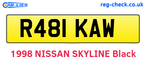 R481KAW are the vehicle registration plates.