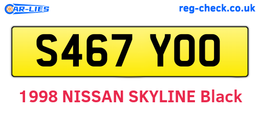 S467YOO are the vehicle registration plates.