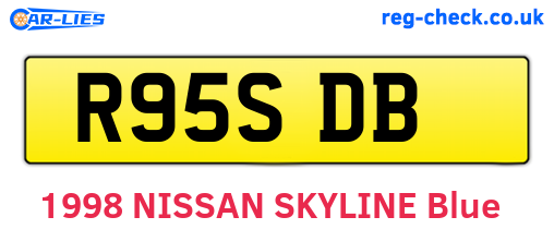 R95SDB are the vehicle registration plates.
