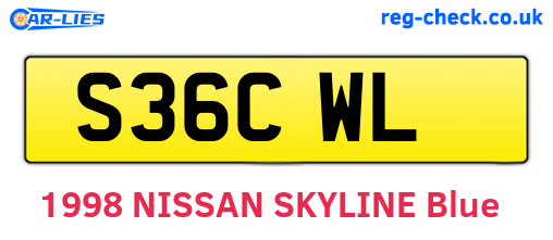 S36CWL are the vehicle registration plates.