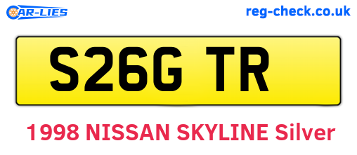 S26GTR are the vehicle registration plates.