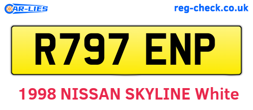 R797ENP are the vehicle registration plates.