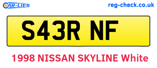S43RNF are the vehicle registration plates.