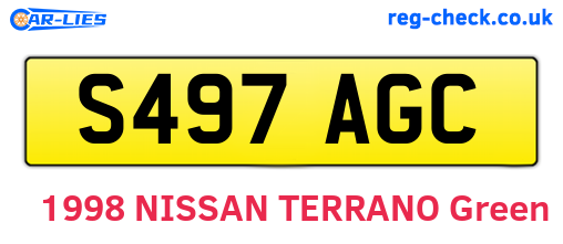 S497AGC are the vehicle registration plates.