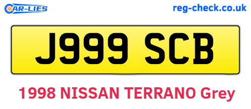 J999SCB are the vehicle registration plates.