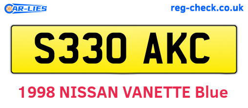 S330AKC are the vehicle registration plates.