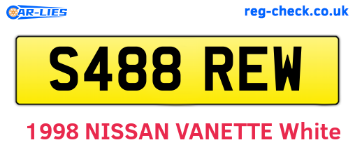 S488REW are the vehicle registration plates.