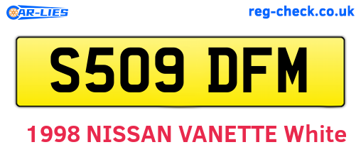 S509DFM are the vehicle registration plates.