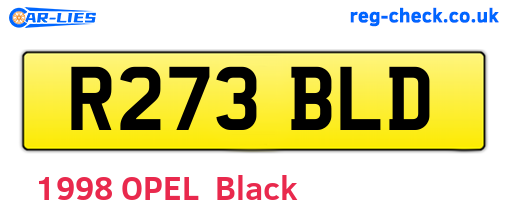 R273BLD are the vehicle registration plates.