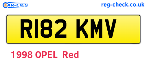 R182KMV are the vehicle registration plates.