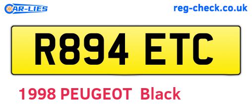 R894ETC are the vehicle registration plates.