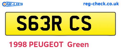 S63RCS are the vehicle registration plates.