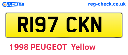 R197CKN are the vehicle registration plates.
