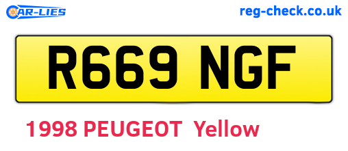 R669NGF are the vehicle registration plates.
