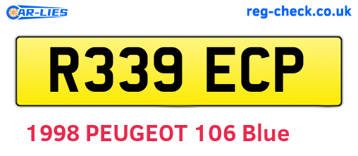 R339ECP are the vehicle registration plates.