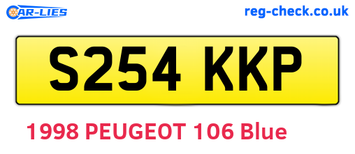 S254KKP are the vehicle registration plates.
