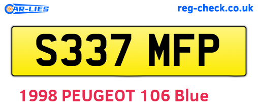 S337MFP are the vehicle registration plates.