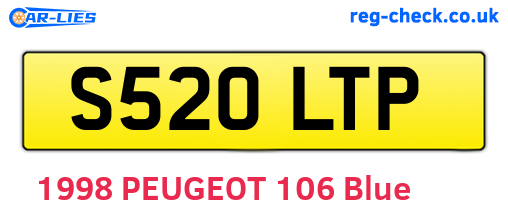 S520LTP are the vehicle registration plates.