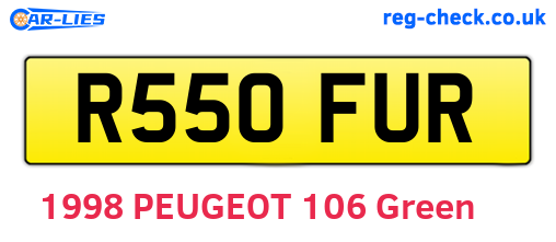 R550FUR are the vehicle registration plates.