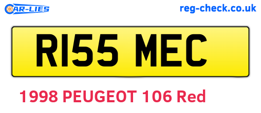 R155MEC are the vehicle registration plates.