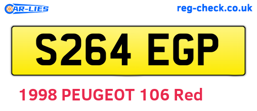 S264EGP are the vehicle registration plates.