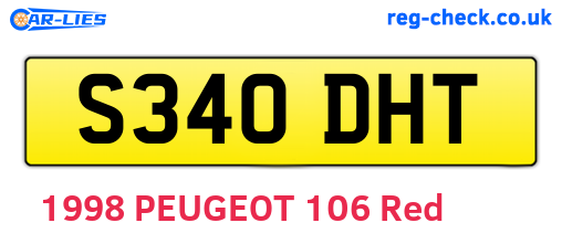 S340DHT are the vehicle registration plates.