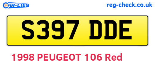 S397DDE are the vehicle registration plates.