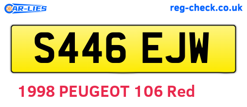 S446EJW are the vehicle registration plates.