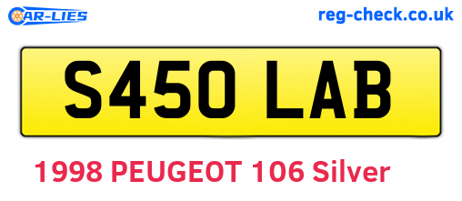 S450LAB are the vehicle registration plates.