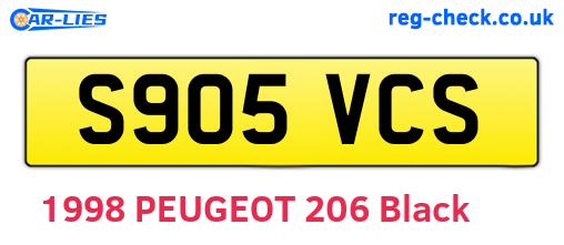 S905VCS are the vehicle registration plates.