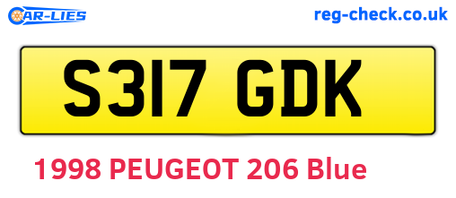 S317GDK are the vehicle registration plates.