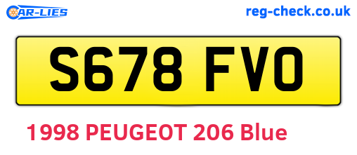 S678FVO are the vehicle registration plates.