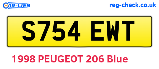 S754EWT are the vehicle registration plates.