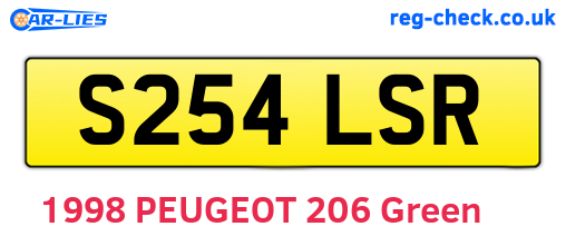 S254LSR are the vehicle registration plates.