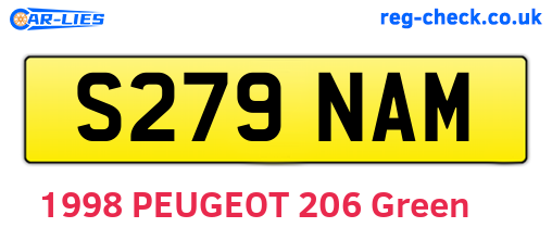 S279NAM are the vehicle registration plates.