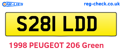 S281LDD are the vehicle registration plates.