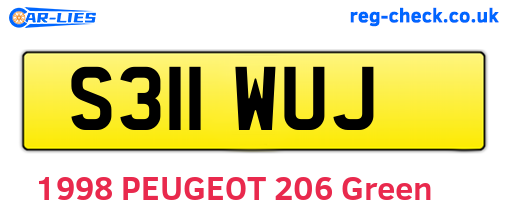 S311WUJ are the vehicle registration plates.