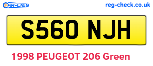 S560NJH are the vehicle registration plates.