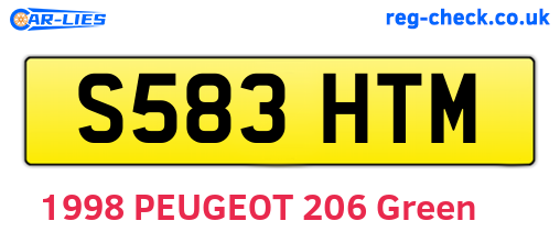 S583HTM are the vehicle registration plates.