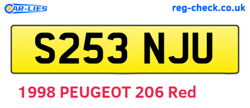 S253NJU are the vehicle registration plates.