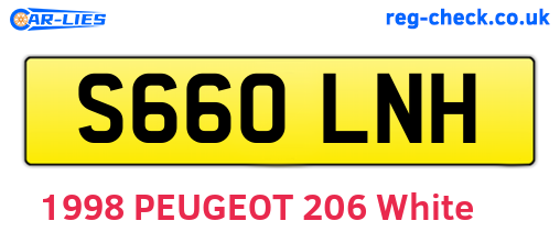 S660LNH are the vehicle registration plates.