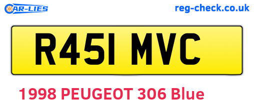 R451MVC are the vehicle registration plates.