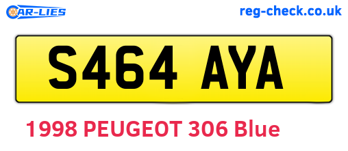 S464AYA are the vehicle registration plates.