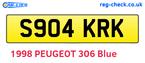 S904KRK are the vehicle registration plates.
